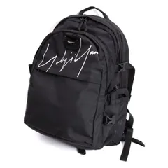 ヨウジヤマモト×ニューエラYohji Yamamoto×NEW ERA シグニチャーロゴ刺繍バックパック 黒のサムネイル