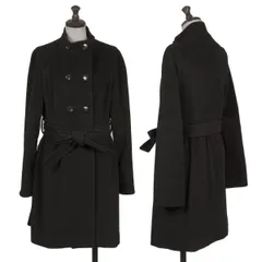 ソニアリキエルSONIA RYKIEL アンゴラウールベルテッドダブルコート 黒38のサムネイル