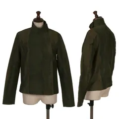 アーペーセーA.P.C. コットンクロコプリントバンドカラージップジャケット 深緑Sのサムネイル