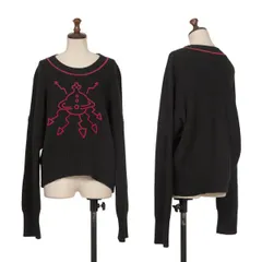 ヴィヴィアンウエストウッド レッドレーベルVivienne Westwood Red Label オーブエンブロイダリーニットセーター 黒赤Mのサムネイル