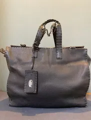 FENDI フェンディ セレリア シルバー金具 レザー ブラック　2way ハンドバッグのサムネイル