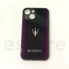 iPhone13mini 케이스 마세라티 아이폰 케이스 내충격 유리 케이스 하드 케이스 퍼플