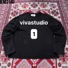 vivastudio | 長袖 Tシャツ ブラック ヴィンテージ 0707のサムネイル
