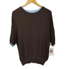 フリークスストア FREAKS STORE 2026SS クールタッチ 配色 レイヤード 半袖 ニット プルオーバー レディース FREE のサムネイル