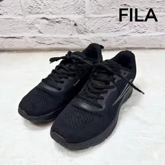 FILA フィラ メッシュ ランニングスニーカー オールブラック 黒 軽量のサムネイル