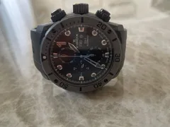 【稼働】EDOX エドックス CO-1 01125 デイデイト　ストップウォッチ付き　クロノオフショア1カーボン　クロノグラフ　自動巻き　裏スケ　メンズ　大きめ　高級腕時計　ブランド　おしゃれのサムネイル