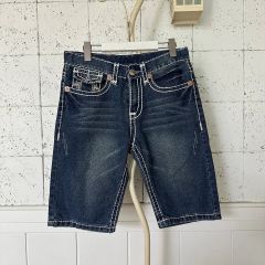 極太 W42 トゥルーレリジョン カットオフ デニム ハーフパンツ Y2K 00 極太 W42 トゥルーレリジョン カットオフ デニム ハーフパンツ Y2K 00
