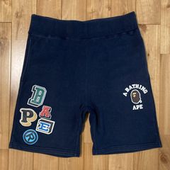 アベイシングエイプ ショートパンツ ブラック M フェード コットン