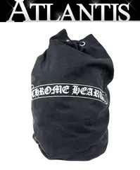 CHROME HEARTS 銀座店 クロムハーツ スクロールラベル プリント ランドリーバッグ メンズ シルバー SV925 黒 103724のサムネイル