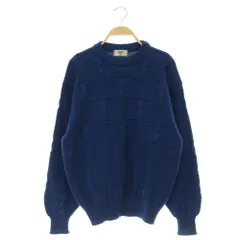 ヴァレンティノ ガラヴァーニ VALENTINO GARAVANI ヴィンテージ ケーブル ニット セーター 長袖 ウール クルーネック イタリア製 I46 ブルー /MY ■OS ■GY22のサムネイル