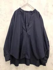 美品 ABAHOUSE アバハウス mavie 無地 ボリューム袖スキッパー シャツ sizeF/濃紺 ■◇ レディースのサムネイル