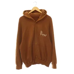 パパス Papas パーカー カーディガン スウェット 裏毛 バックロゴ フード L ブラウン /HK ■GY12のサムネイル