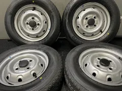 タイヤ新品 26年製【BS K370 145/80R12 80/78N LT】夏タイヤ【スチールホイール 12インチ 4J4HPCD100】ハブ径60mm ハイゼット等　(VTJ315)のサムネイル