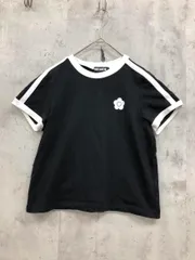 MARY QUANT マリークワント バイカラー ライン デイジー トップス Tシャツ sizeM/黒 ■◆ レディースのサムネイル