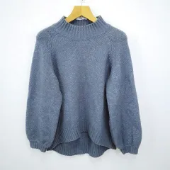 tiptop ティップトップ セーター ニット モックネック もちもち 前後差裾デザイン ブルー Fサイズ ◇〇のサムネイル