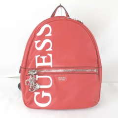 『USED』 ゲス URBAN CHIC ラージバックパック リュック・デイパック 合成皮革 レッドのサムネイル