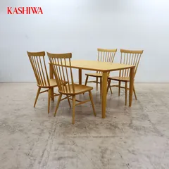 展示品 柏木工 KASHIWA IDC大塚家具 シガーロ OG32A ダイニングテーブル＆ODA11 アームレスチェア ダイニング5点セット オーク材のサムネイル