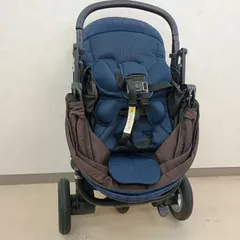 Aprica  SMOOOVE 折りたたみ 三輪バギー ネイビー 折りたたみ、動作確認済 頭マモール、腰マモール付 アップリカ #Aのサムネイル