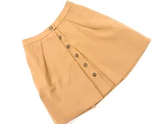 BEAUTY & YOUTH ビューティ&ユース ユナイテッドアローズ フロントボタン タック Aライン 台形 スカート sizeS/ベージュ ■■ レディースのサムネイル
