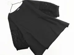 ABITOKYO アビトーキョー 切替 レース ボリュームスリーブ チュニック シャツ sizeM/黒 ■◆ レディースのサムネイル