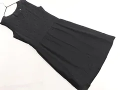 HUMAN WOMAN ヒューマンウーマン ドット Vネック ノースリーブ ワンピース sizeS/黒 ■◆ レディースのサムネイル