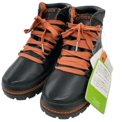186001 現状品 Crocs クロックス タグ付き 25cm 黒×オレンジ メンズのサムネイル