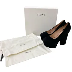 186005 現状品 CELINE セリーヌ スエード　厚底ブラック　プラットフォーム　 24.5cm レディースのサムネイル