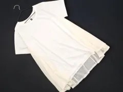 DANSKIN ダンスキン 素材 切替 半袖 プルオーバー カットソー sizeL/白xアイボリー ■◆ レディースのサムネイル