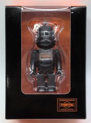 MEDICOMTOY BE@RBRICK PORTER(ブラック・耳オレンジ) 100%