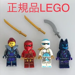 正規品 中古 LEGO レゴ ニンジャゴー  ミニフィグ　4個　まとめ売り　おまけ付き N0-445 ※NINJAGO　忍者　カイ　ゼン　ジョルダーナ　ウォリアー　71808 361のサムネイル