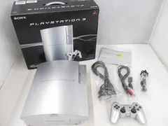  【まとめ売り 中古品】 ゲーム プレイステーション3 PS3本体 CECHH00 サテンシルバー 動作品 箱周辺機器付きのサムネイル