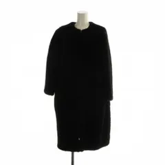 マルニ MARNI ノーカラーファーコート ジップアップ ロング 羊革 40 M 茶 ブラウン CPMXO22Y00LM039 ■GY18 /MQのサムネイル
