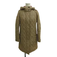 バーバリー ロンドン BURBERRY LONDON 中綿コート 38 ベージュ キルティング フード付き 長袖 ミドル丈 裏地ノバチェック B1C08-263-50 /PP ■GY18のサムネイル