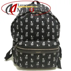 SAINT LAURENT サンローラン クラシックハンター 326865 リュック・バックパック キャンバス ブラック ホワイト レディース /253936【中古】のサムネイル