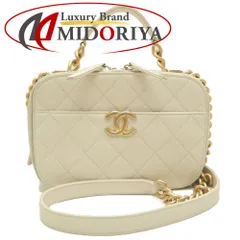 CHANEL シャネル バニティバッグ ショルダーバッグ キャビアスキン ホワイト レディース /253961【中古】のサムネイル