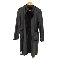 エンポリオアルマーニ EMPORIO ARMANI 裏地ファー レザーパッチワークノーカラーコート レディース EUR：38 のサムネイル