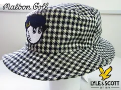 Lyle&Scott×Mallbon ライル&スコット×マルボン コラボ 正規★格子柄 バケットハット【LSF-9C-FC83-MG】ブラック＆ホワイト【本物保証のサムネイル
