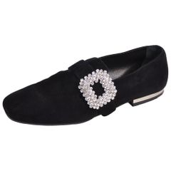 美品 ロジェヴィヴィエ Roger Vivier ローファー ビジュー装飾 スエ