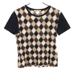 Aquascutum アクアスキュータム 日本製 アーガイル柄 半袖 Tシャツ 4F マルチ レディース 古着のサムネイル