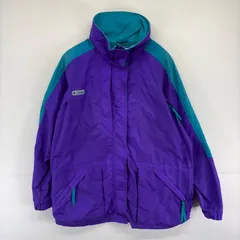 古着 90's/90年代 コロンビア Columbia ジャケット ワンポイントロゴ フルジップ アウトドア L  パープル系 レディースのサムネイル