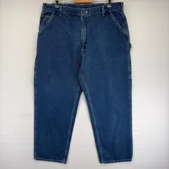 古着 カーハート Carhartt デニム パンツ ペインター  ハンマーループ 大きいサイズ ワンポイント ジップ W40 L32  ブルー系 メンズのサムネイル