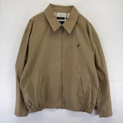 古着 ノーティカ NAUTICA ジャケット ブルゾン フルジップ ワンポイント刺繍ロゴ 大きいサイズ 2XL  ブラウン系 メンズのサムネイル