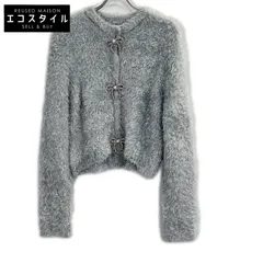 MUVEIL　ミュベール　25AW MA253KCD005 シルバー リボン釦ラメファーカーディガン ecru　38のサムネイル