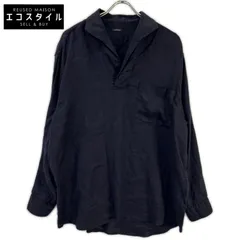 COMOLI　コモリ　23SS X01-02023 ネイビー リネン100 リネンツイル スキッパーシャツ　2のサムネイル