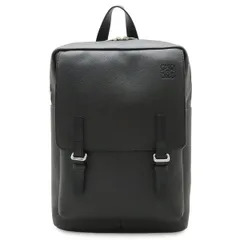 LOEWE ロエベ アナグラム ミリタリーバックパック リュックサック レザー ブラック 黒 シルバー金具 B553J18X01のサムネイル