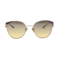 agnes b. アニエスベー キャットアイ グラデーションレンズ サングラス 眼鏡 メタリック ロゴ ゴールド系 グリーン 60□19 ブランド ファッション アイテム 小物【レディース】【中古】のサムネイル