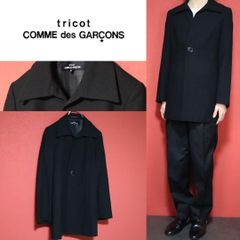 tricot COMME des GARCONS ネイビー ピーコート ダブル - メルカリ