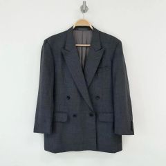 新品バーバリー ダブルブレストブレザー 黒 48 黒 - メルカリ