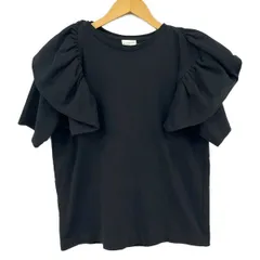 DRIES VAN NOTEN(ドリスヴァンノッテン) 半袖カットソー サイズMedium M レディース - 黒 クルーネック/フリルのサムネイル