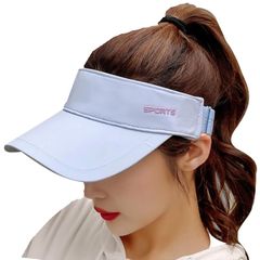 【新品】 [ワン リミテーション] バイザー パステルカラー サンバイザー 帽子 シンプル ランニング 日よけ 夏 レディース CP422(ブルー) 1